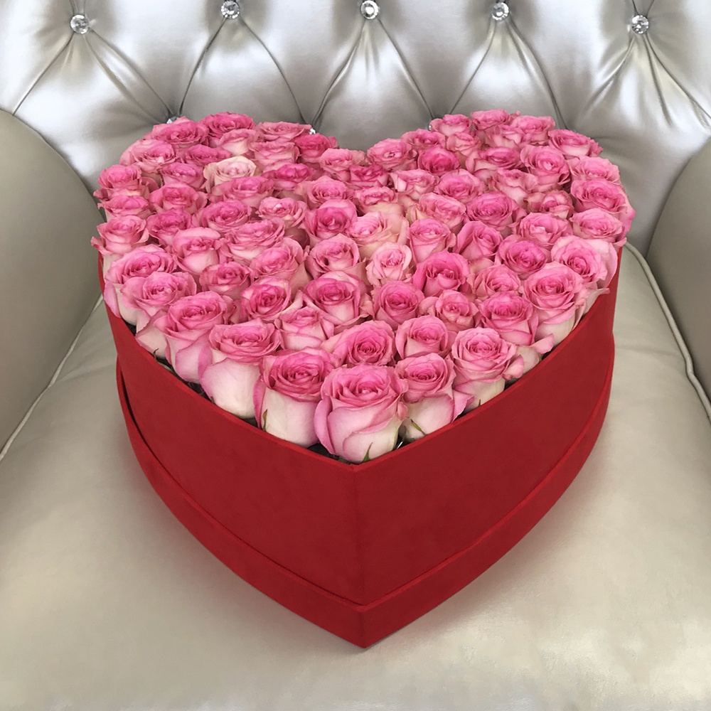 سفارش آنلاین باکس رز قلبی