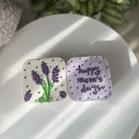 کیک ظرفی گل بنفش