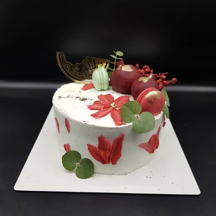 کیک یلدایی با طرح هندوانه (قرمز)