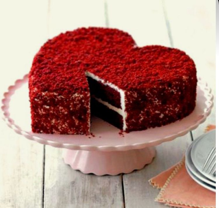 کیک ردولوت طرح قلب
