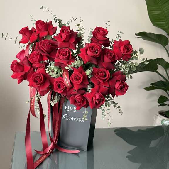 باکس استوانه گل رز