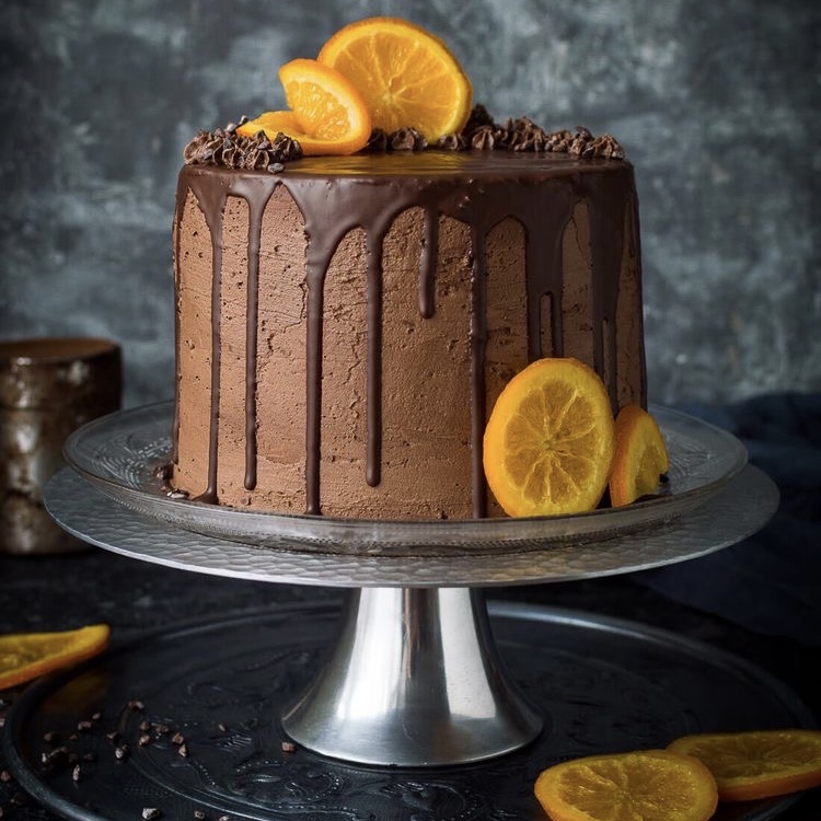 کیک با طرح پرتقال